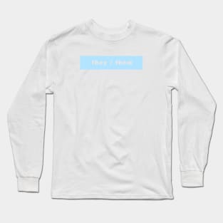 they / them - blue Long Sleeve T-Shirt